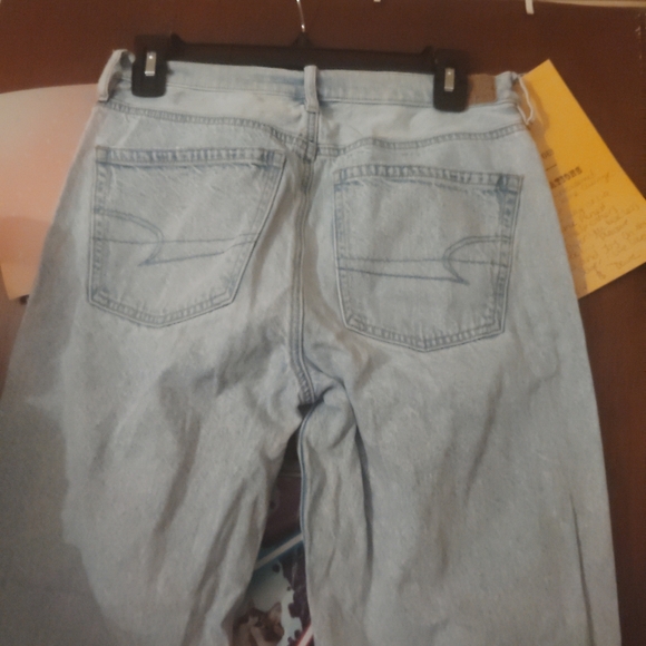 AMERICAN EAGLE 90's Straight Jeans - Light Wash Size 4 - Picture 11 of 14